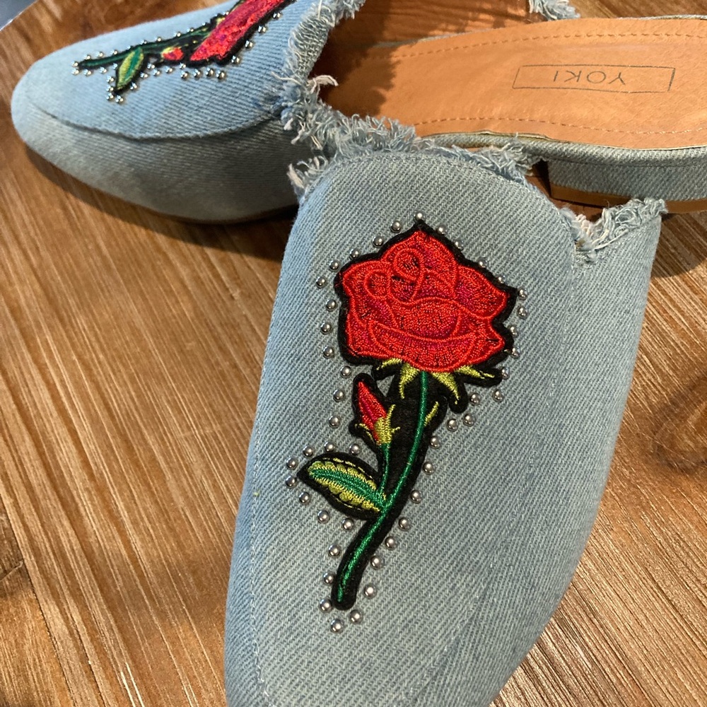 Cute Jean, embroidery and bling sides! Never worn!